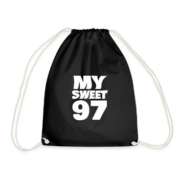 97 - Drawstring Bag - black - Front