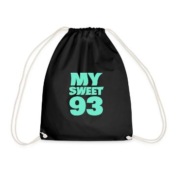 93 - Drawstring Bag - black - Front