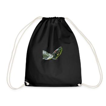 turtle tortoise - Drawstring Bag - black - Front