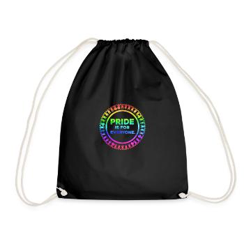 Pride is for Everyone - Drawstring Bag - black - Front