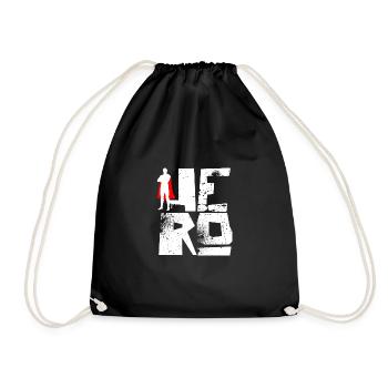 héros - Sac de sport léger - noir - Devant