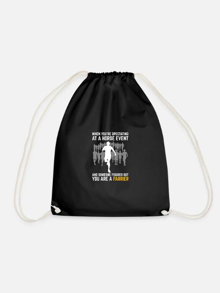 Cool Horseshoer Farrier Design Quote Horse Event - Turnbeutel - Schwarz