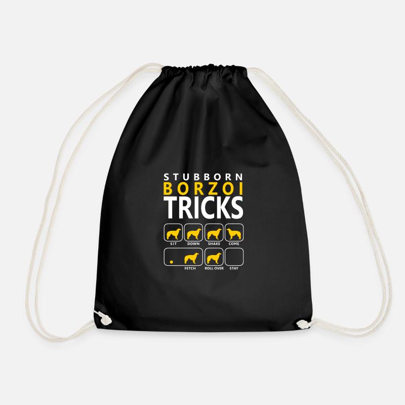Hartnäckige Barsoi-Tricks - Turnbeutel - Schwarz