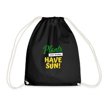 Spring funny saying about plants and garden - Drawstring Bag - black - Front