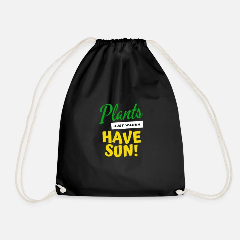 Printemps drôle de sort sur les plantes et le jardin - Sac de sport léger - noir