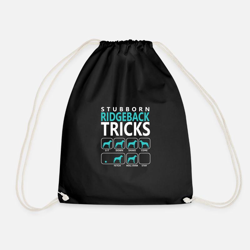 Hartnäckige Ridgeback-Tricks - Turnbeutel - Schwarz