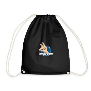 Schweigefuchs Sprüche für Lehrer und Lehrerinnen - Turnbeutel - Schwarz - Vorne