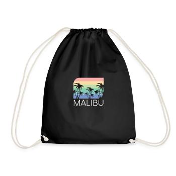 Malibu California Beach Coast Retro Vintage SoCal - Sac de sport léger - noir - Devant