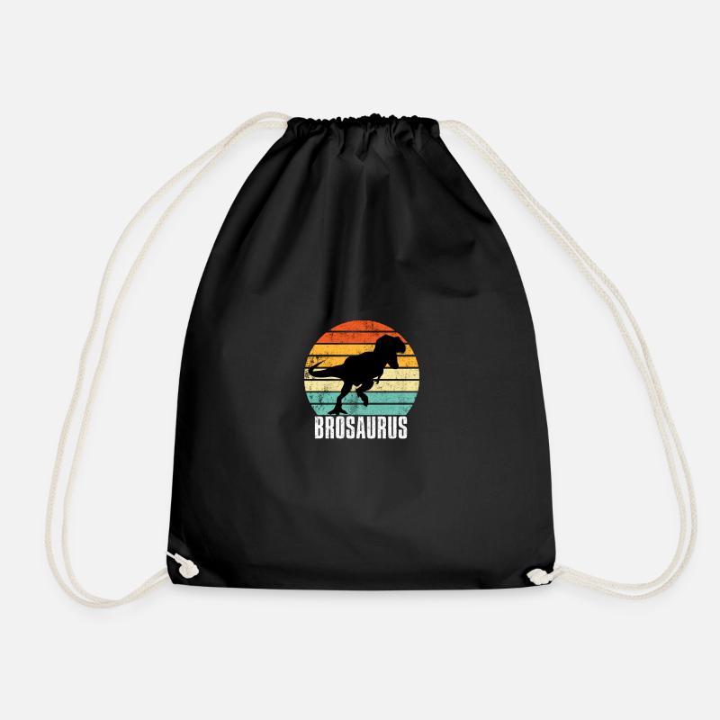 Brosaurus - Drawstring Bag - black