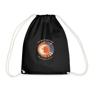 Tshirt horoscope Un rêve sauvage enfant de la lune - Sac de sport léger - noir - Devant