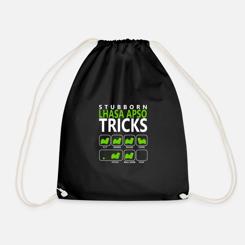Hartnäckige Lhasa Apso Tricks - Turnbeutel - Schwarz