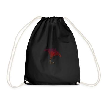 Manta rays sea ocean diving scuba diving apno - Drawstring Bag - black - Front
