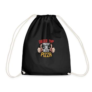 Dieser Typ Macht Die Beste Pizza Italienisch - Turnbeutel - Schwarz - Vorne