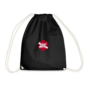 Rescue diving freediving apnea rescue diver - Drawstring Bag - black - Front