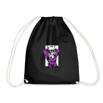 Senpai Sad Girl Anime Manga E Girl Notice Me - Sac de sport léger - noir - Devant