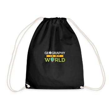 Geography is my favorite subject in the world - Drawstring Bag - black - Front
