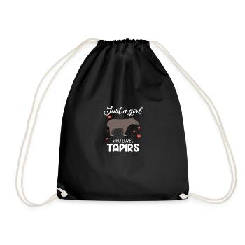 Tapir vintage Rétro, tapir - Sac de sport léger - noir - Devant