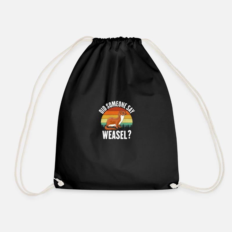 chuchoteur de belette, belette - Sac de sport léger - noir