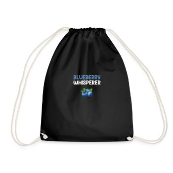 Blaubeerflüsterer, Blaubeere - Turnbeutel - Schwarz - Vorne