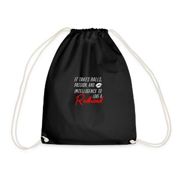 Kiss a Ginger Day Rotschopf Redhead Gingerlove - Turnbeutel - Schwarz - Vorne