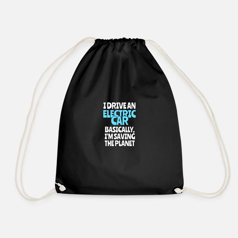 Electric Car - Drawstring Bag - black