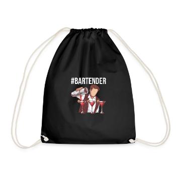 #BARTENDER cadeaux pour les serveurs et les hôtes - Sac de sport léger - noir - Devant