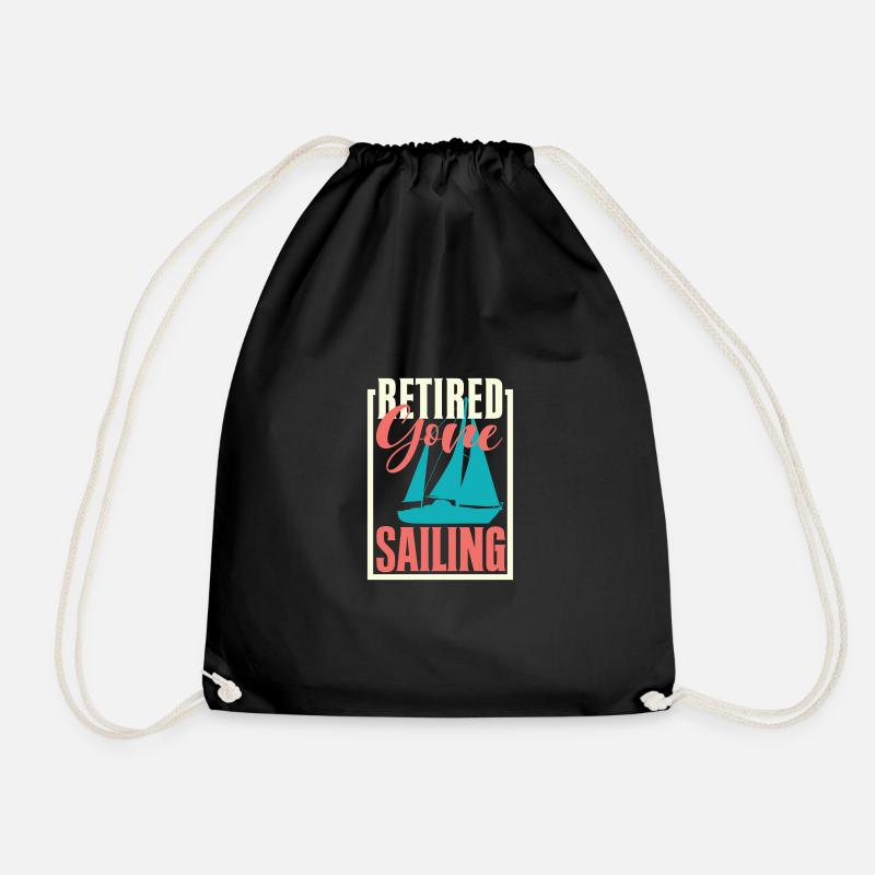 Retired Gone Sailing Funny Sailing Boating Sailor - Turnbeutel - Schwarz