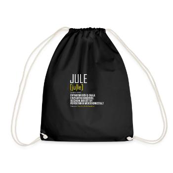 Jule Damen Vorname Outfit | Lustiger Definition - Turnbeutel - Schwarz - Vorne