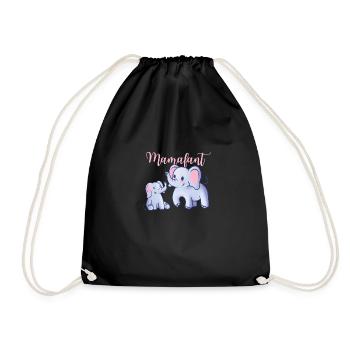 Meilleur maman maman maman maman éléphant - Sac de sport léger - noir - Devant