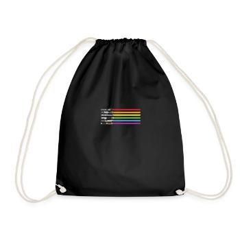 LGBT Flag Light Swords Gay Pride Sword - Turnbeutel - Schwarz - Vorne