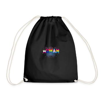 HUMAN LGBT Flag Gay Pride Month Transgenre Rainbo - Sac de sport léger - noir - Devant