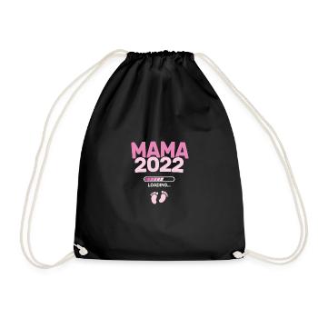 Mama 2022 Loading - Werdender Mütter Baby Mutter - - Turnbeutel - Schwarz - Vorne