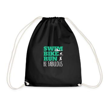 Motif de triathlon pour triathlètes - Sac de sport léger - noir - Devant