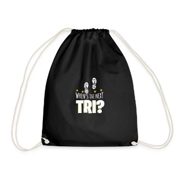 Triathlon Motiv für Triathleten - Turnbeutel - Schwarz - Vorne