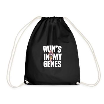 Motif marathon pour les coureurs et les joggeurs - Sac de sport léger - noir - Devant