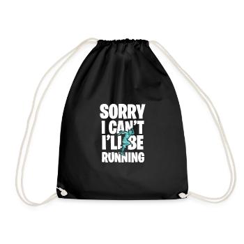 Motif marathon pour coureurs et joggeurs - Sac de sport léger - noir - Devant