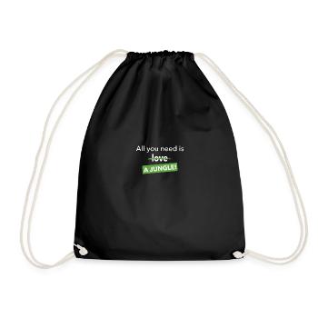 plant daddy all you need is a plant Jungle - Drawstring Bag - black - Front