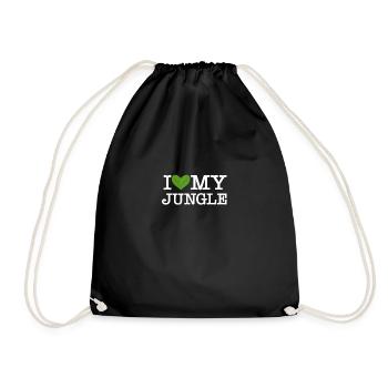 I love my Jungle J'aime mon jardin Plantes - Sac de sport léger - noir - Devant