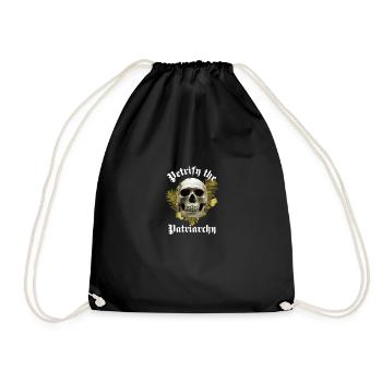Petrity The Patriarchate Skull Fall Girl - Drawstring Bag - black - Front