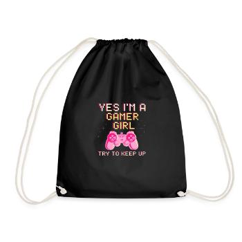 Oui, je suis un gamer girl Gamepad Gift Game game - Sac de sport léger - noir - Devant
