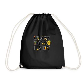 Crazy Mango Lady Fruit préféré Fruit - Sac de sport léger - noir - Devant