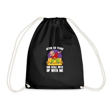 Après 40 ans, elle me porte toujours vieux - Sac de sport léger - noir - Devant