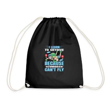 I'm learning skydiving - Drawstring Bag - black - Front