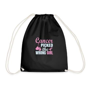 Le cancer a choisi la citation de combat de la mauvaise fille - Sac de sport léger - noir - Devant