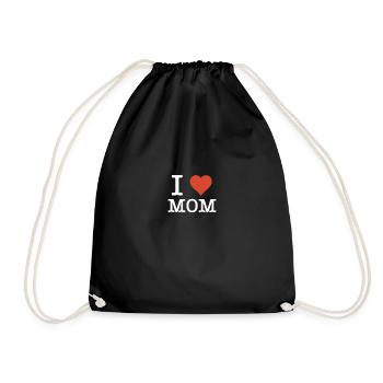 I Love Mom Cadeau pour la fête des mères - Sac de sport léger - noir - Devant