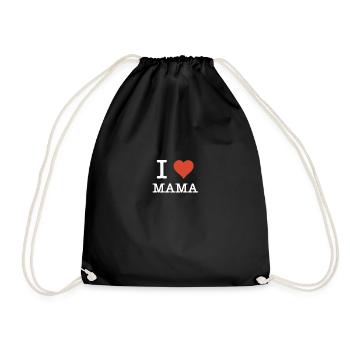 I Love Mama Cadeau pour la fête des mères - Sac de sport léger - noir - Devant