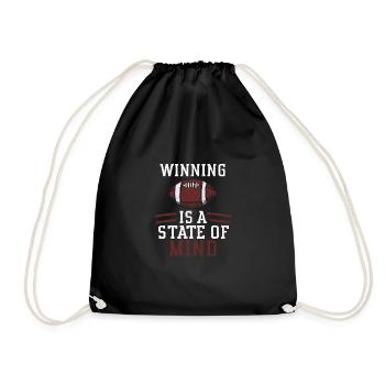 Winning is a state of mind - Drawstring Bag - black - Front