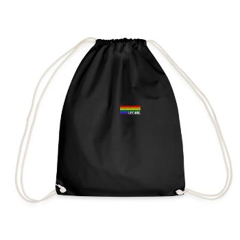 love wins - LGBT Rainbow - Equality - Drawstring Bag - black - Front