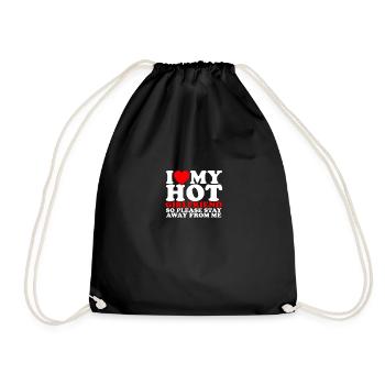 J'AIME MA PETITE AMIE CHAUDE ALORS RESTEZ LOIN DE MOI - - Sac de sport léger - noir - Devant