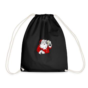 Palatinate Santa Claus dubbeglas Palatinate - Drawstring Bag - black - Front